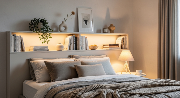 Open Shelf Headboard