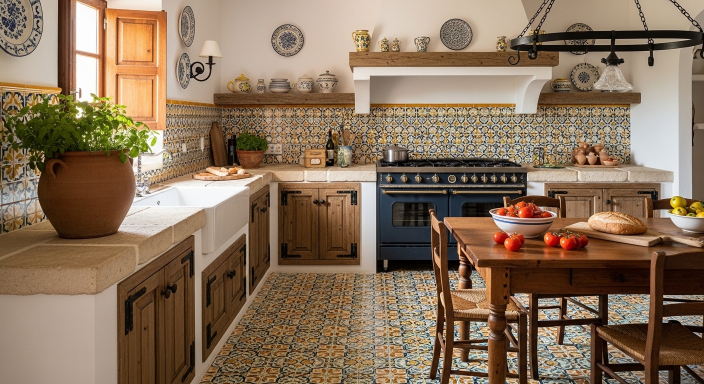 Patterned Floor Tiles