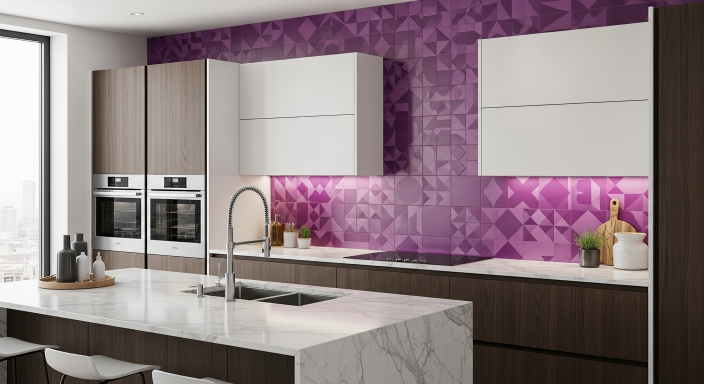 Patterned Purple Tiles