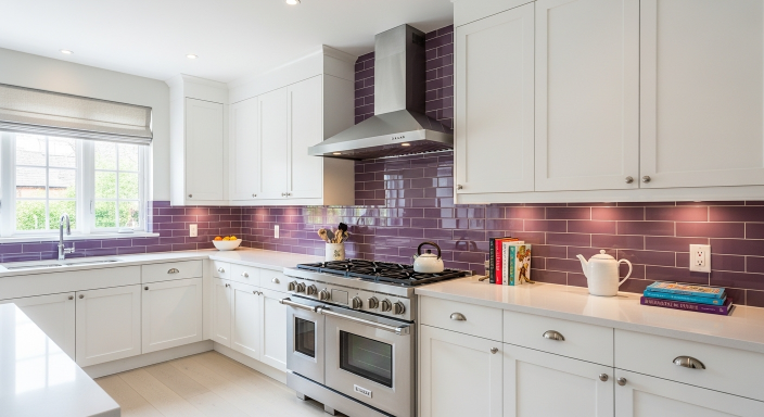 Purple Backsplash Tiles