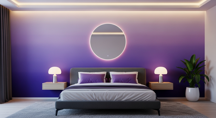 Purple Ombre Wall Design