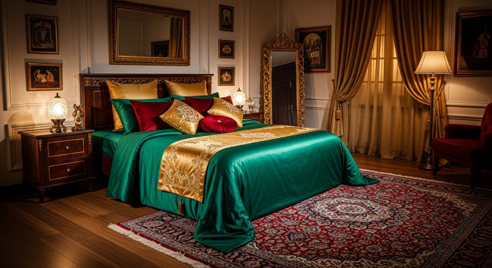 Rich Jewel-Tone Bedding