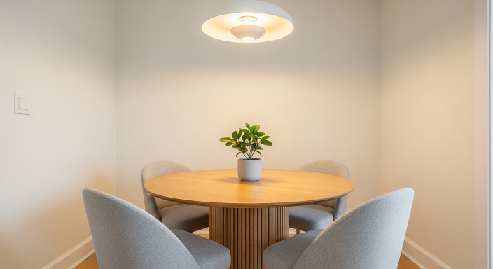 Round Dining Table Setup