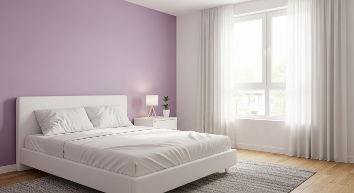 Soft Lavender Accent Wall