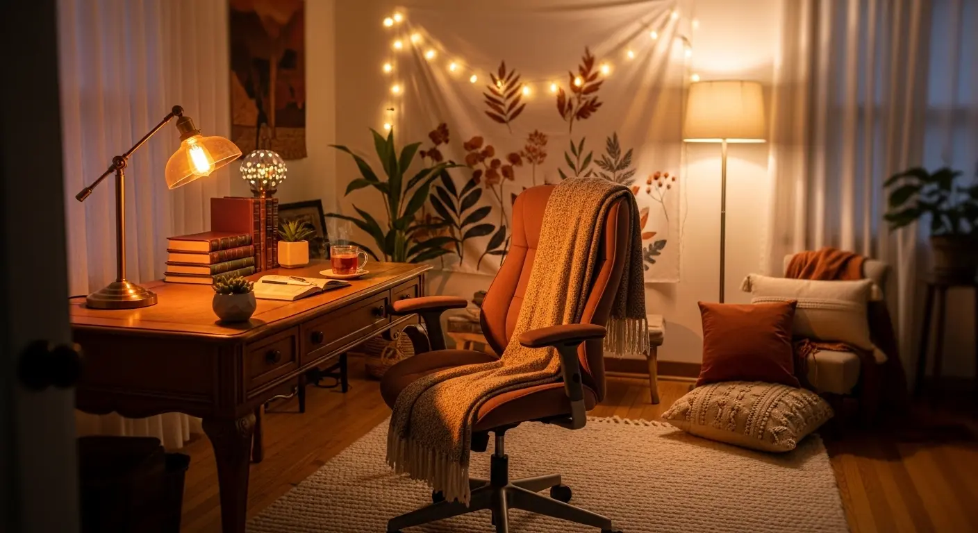 Soft Lighting Feminine Office