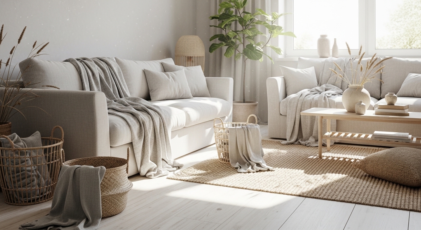 Soft Linen Throw Layers