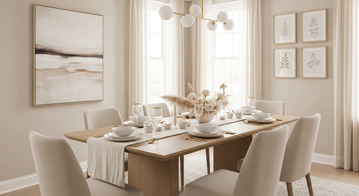 Soft Neutral Table Styling