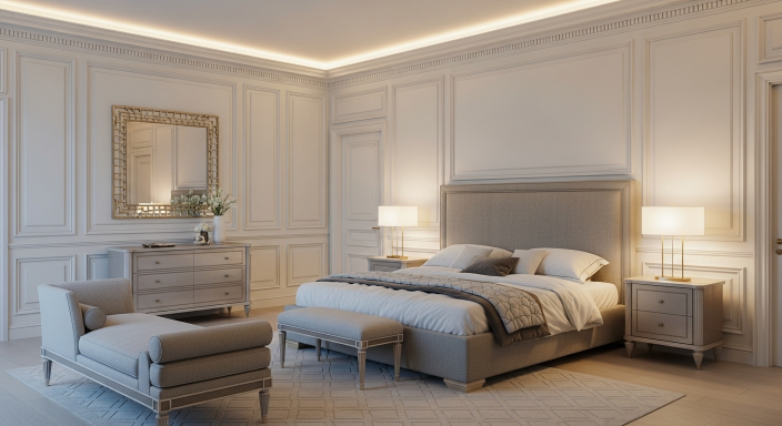 Soft White Panel Walls