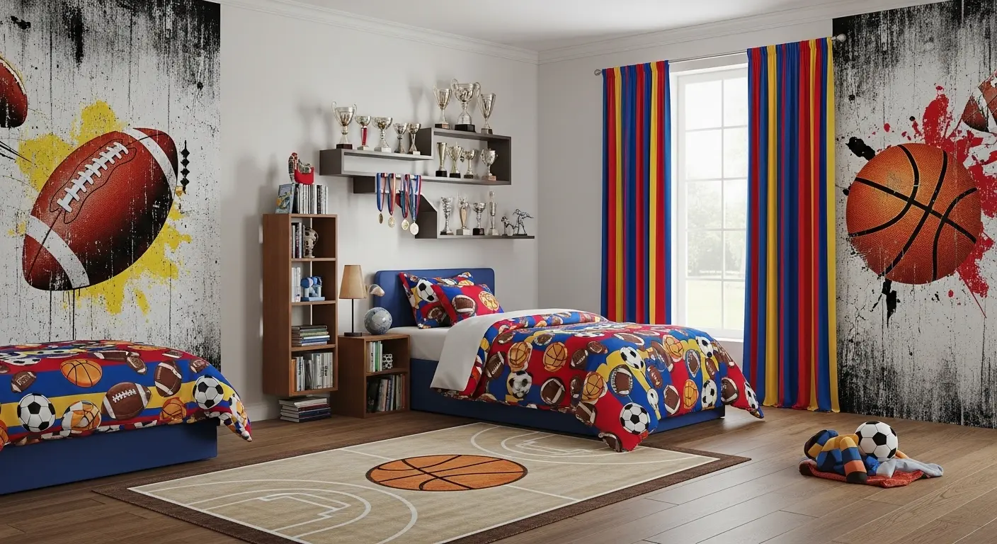 Sports-Themed Bedroom