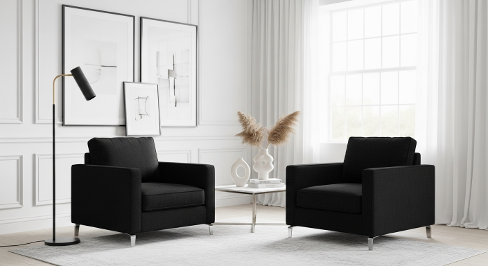 Statement Black Armchairs