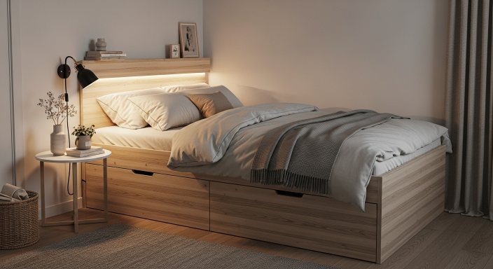 Storage Bed with Drawers