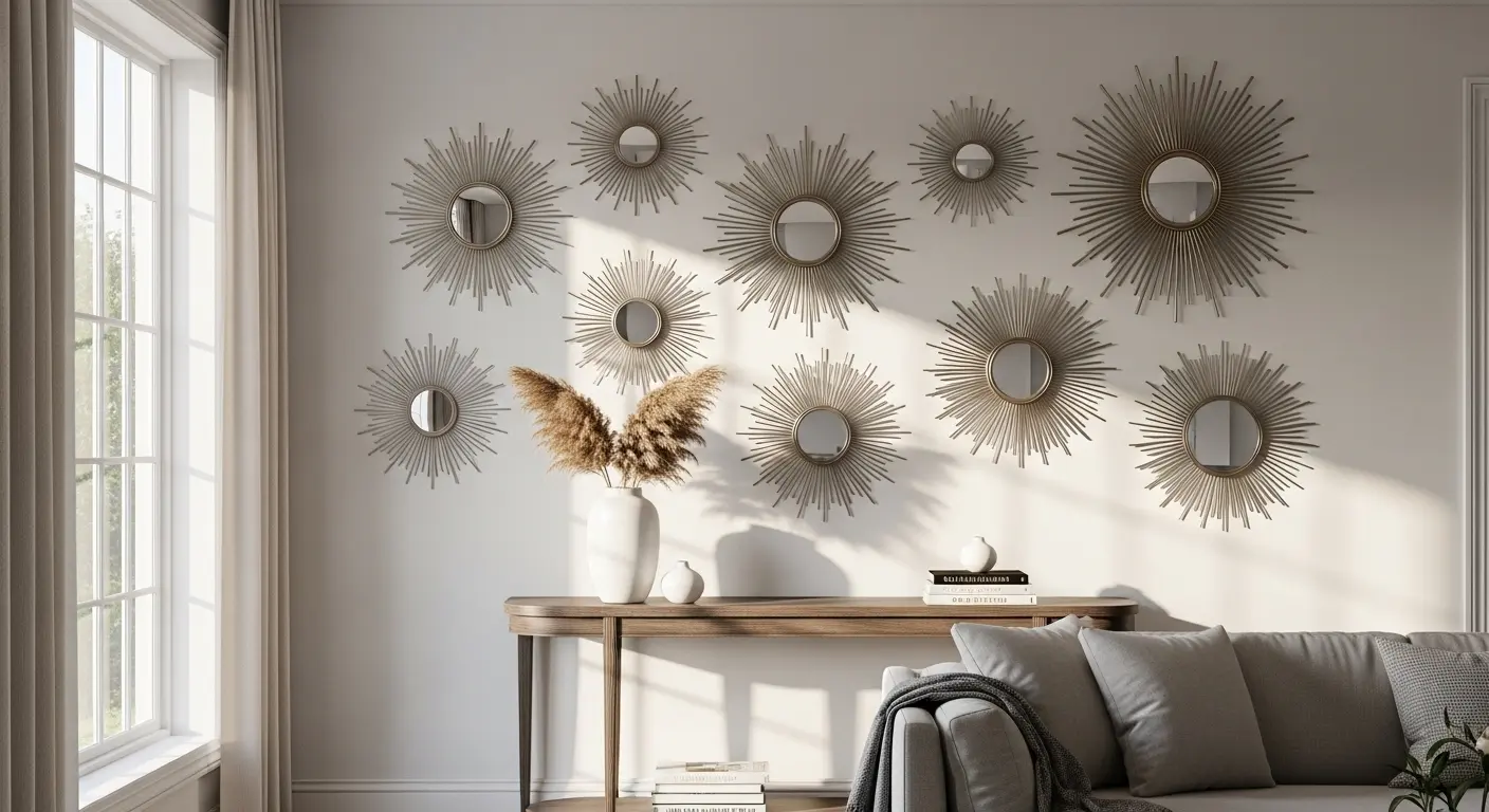 Sunburst Mirror Arrangement