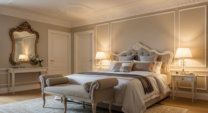 Upholstered Bench at Bed