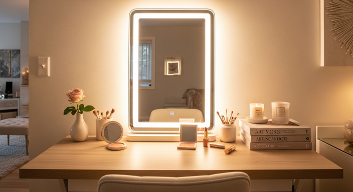 Vanity-Style Desk Setup