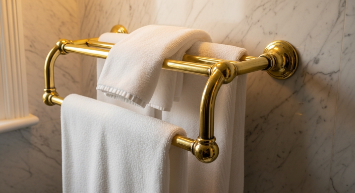 Vintage-Inspired Towel Rack