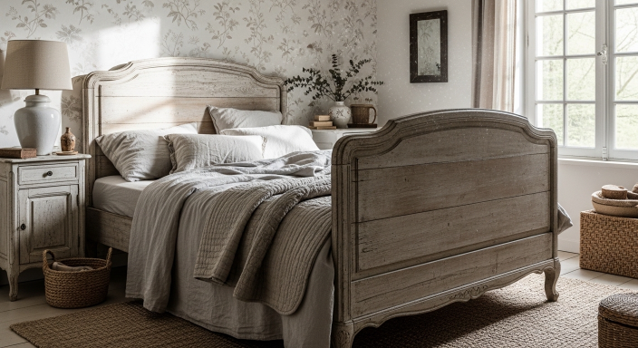 Vintage Wooden Bed Frame