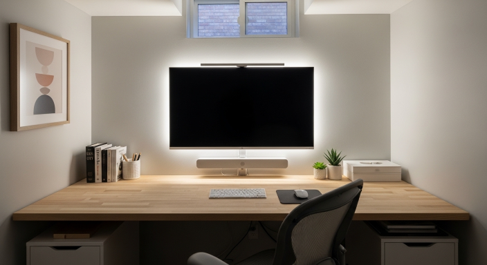 Wall Mounted Monitor Setup