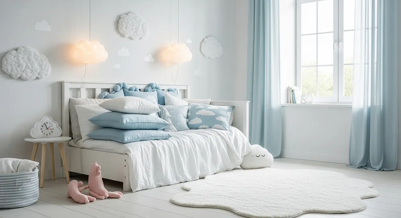 Whimsical Cloud-Themed Bedroom