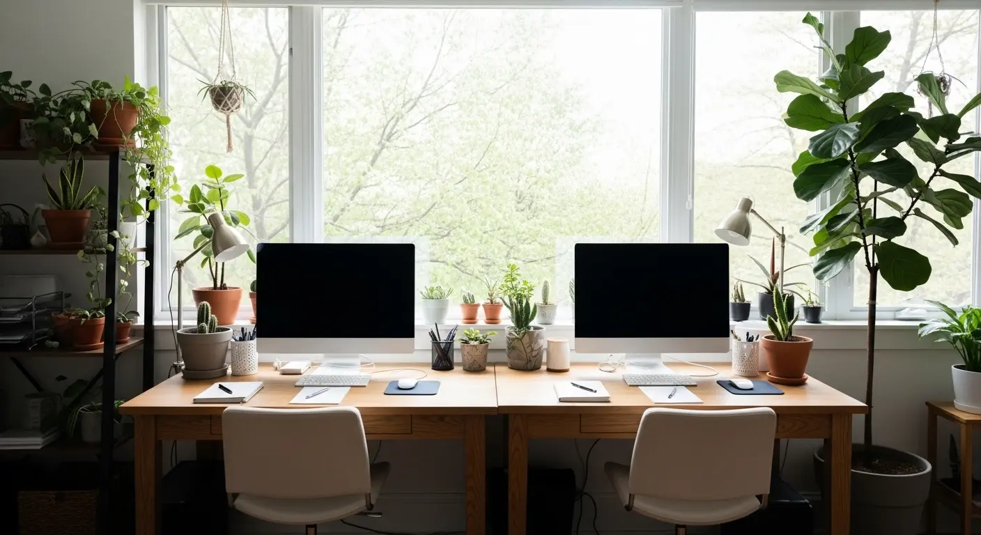 Window-Facing Dual Desk