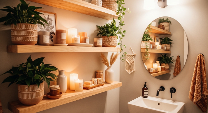 Wooden Floating Shelves