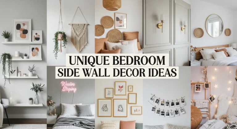 bed room side wall decor ideas