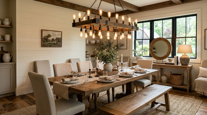 Farmhouse Dining Room Lighting