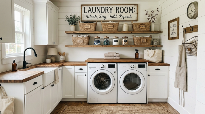 Farmhouse Laundry Room Refresh