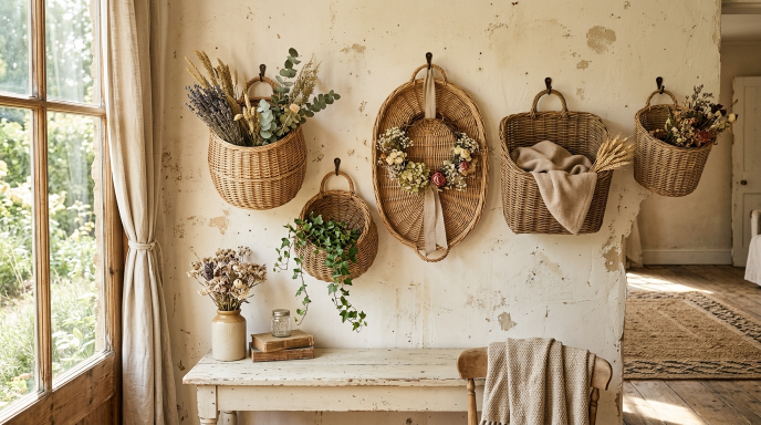 Hanging Wicker Baskets