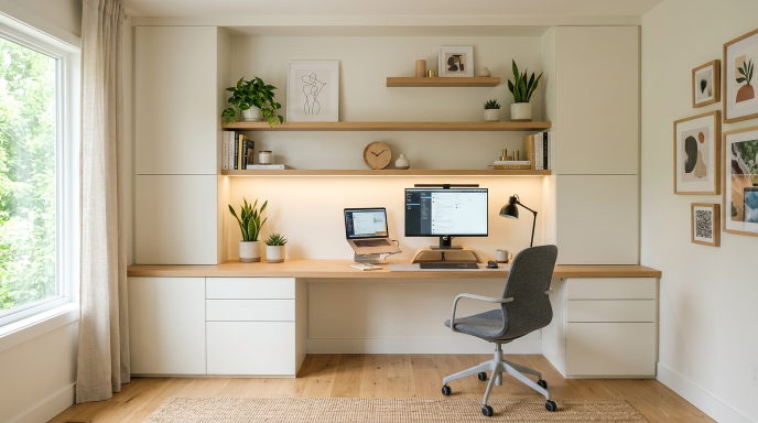 Ikea Built-In Desk Look