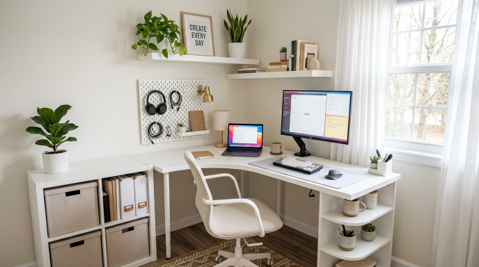 Ikea Corner Office Setup