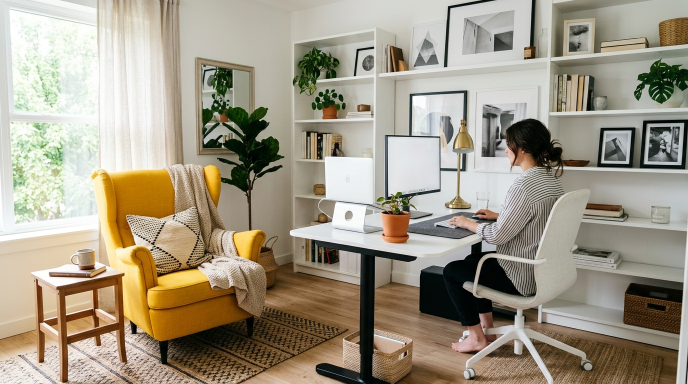Ikea Office with Statement Chair