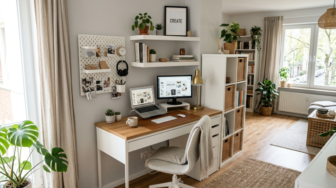 Ikea Small Space Office Setup