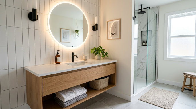 Mirror with LED Lighting