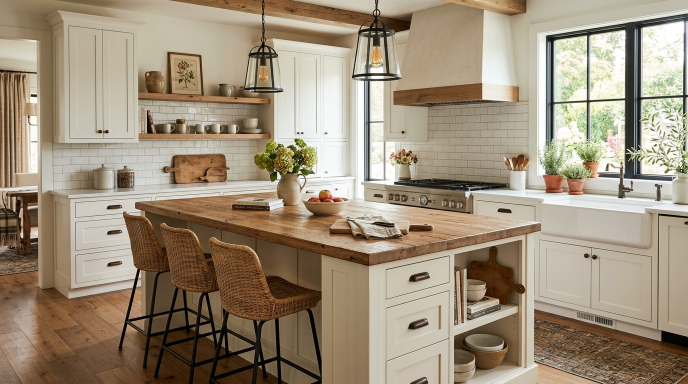 Oversized Farmhouse Kitchen Island