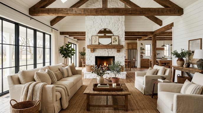 Rustic Wooden Ceiling Beams