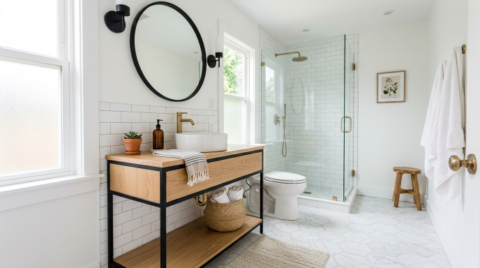 Vanity with Open Leg Design