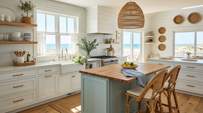 White Coastal Cabinets