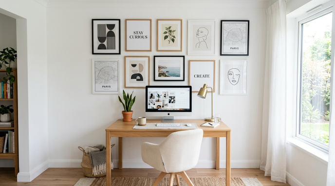White Wall Gallery Setup