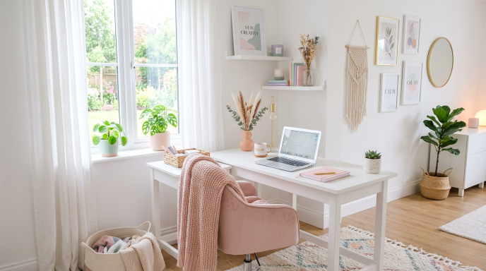 White and Pastel Accent Decor