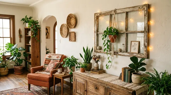 Antique Window Frame Decor