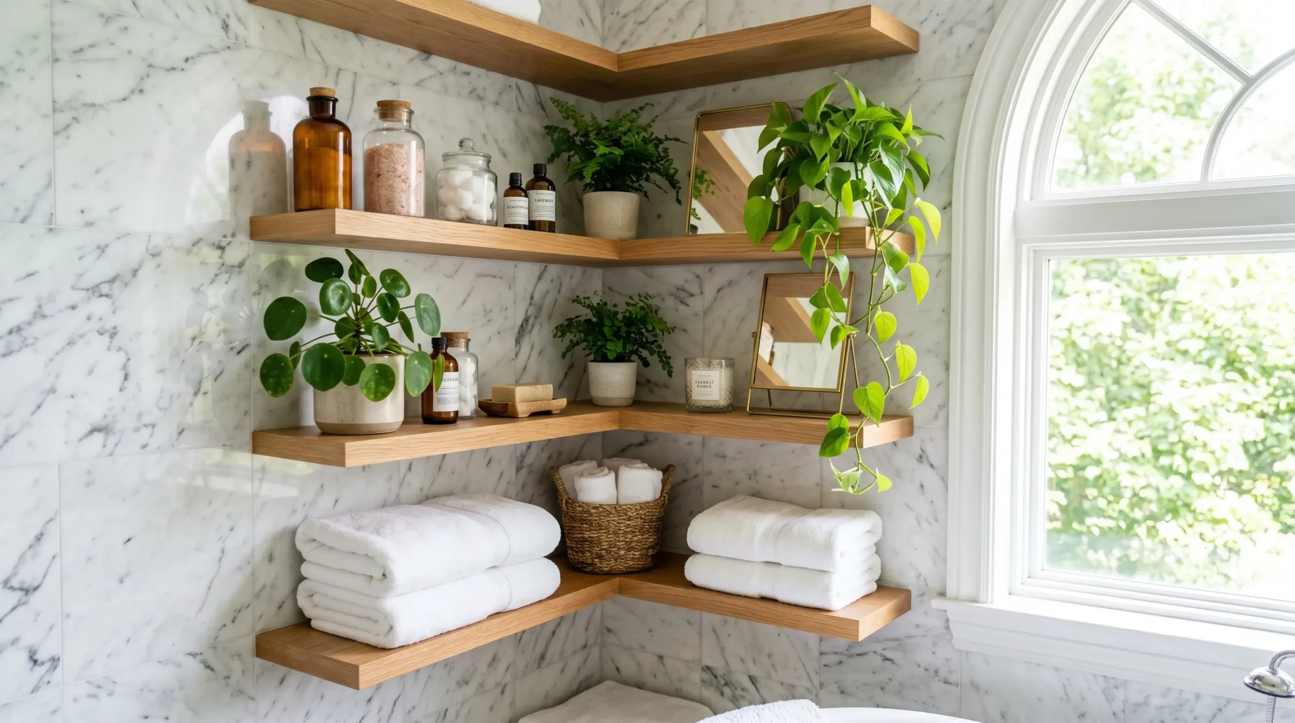 Corner Shelves for Unused Spaces