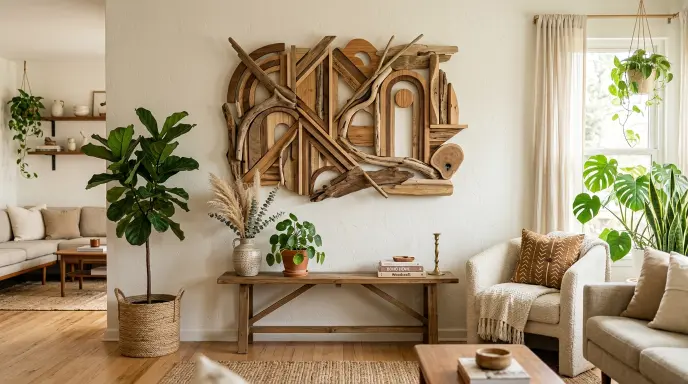 Natural Wood Wall Sculpture