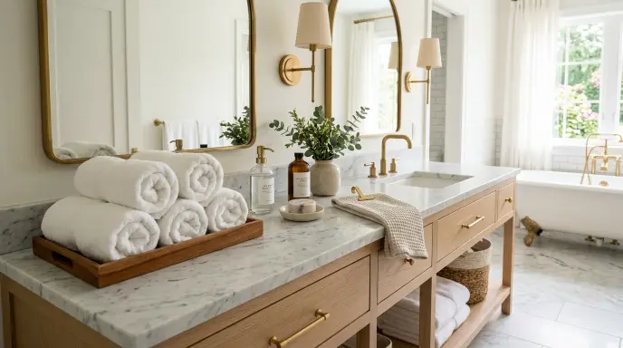Rolled Luxury Towels