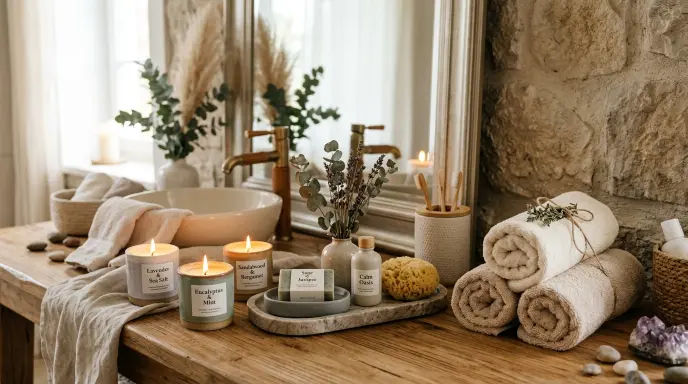 Spa-Inspired Candle Arrangement