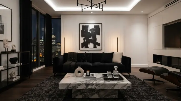Black Modern Sofa