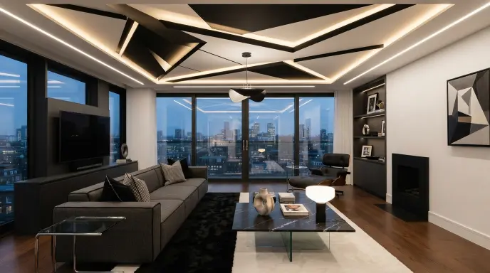 Black and White Ceiling Contrast