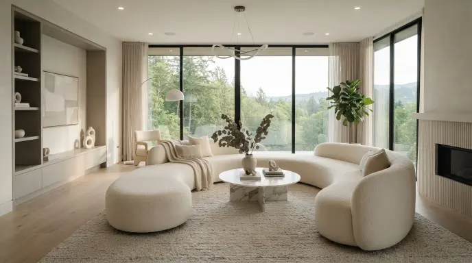 Curved Contemporary Sofa