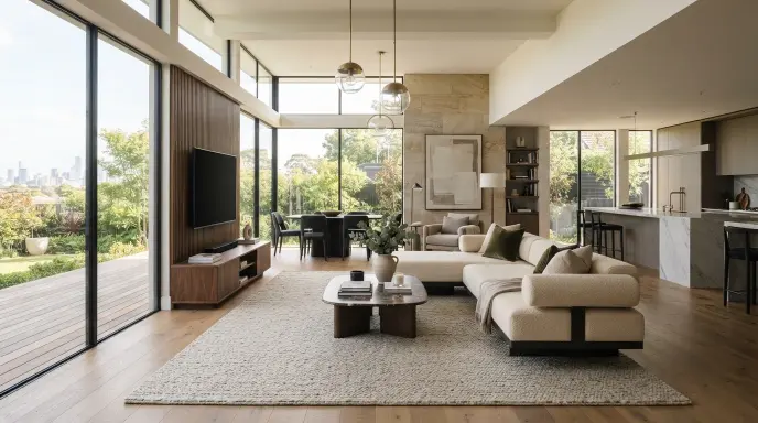 Floating Sofa Layout