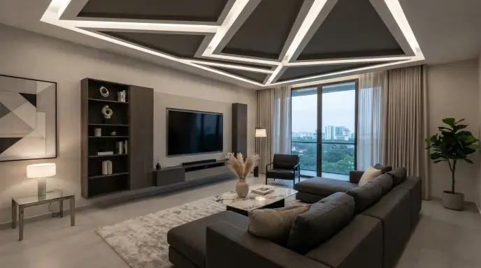 Geometric Pattern Ceiling