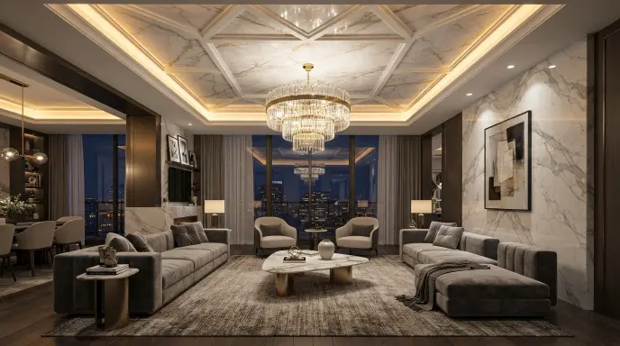 Marble Finish False Ceiling